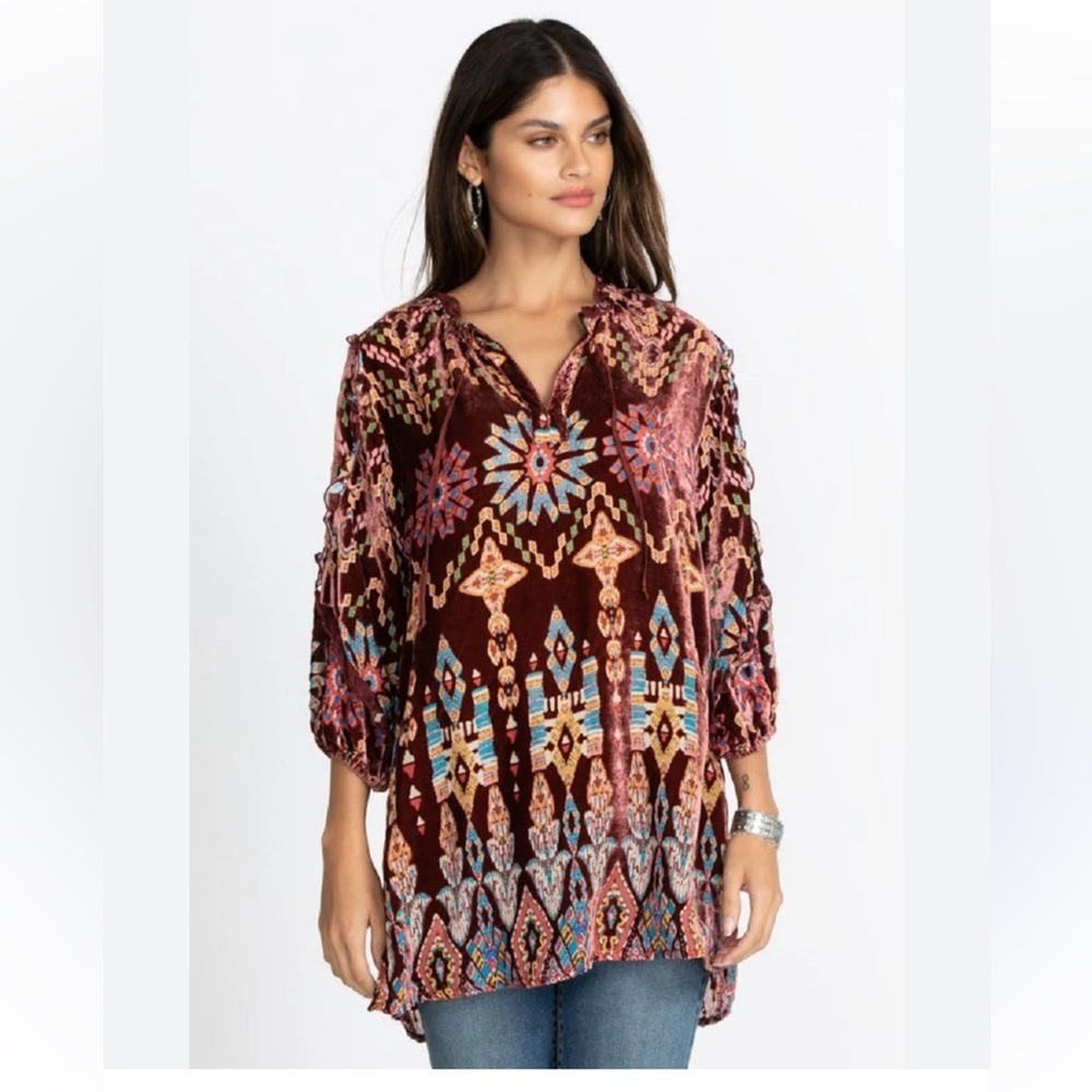 Johnny Was Geo Burnout Mali Tunic Size M
